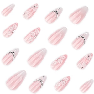 <span class=keywords><strong>Faux</strong></span> ongles portables Lefan, fleurs 3D, diamants scintillants, luxe haut de gamme, 14*7*1, origine Yiwu, art des ongles, <span class=keywords><strong>faux</strong></span> ongles personnalisés - Product Image 3