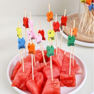 Brochettes jetables en bambou naturel pour cocktails de fruits, bâtonnets faits à la main pour apéritifs, sandwichs, desserts, longs <span class=keywords><strong>cure</strong></span>-dents - Product Image 5