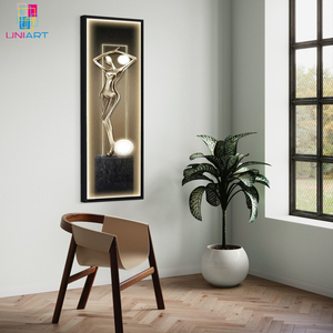 Uniart mới hiện đại trừu tượng con số Glow Nội Thất Sơn miễn phí vận chuyển phòng khách phòng ăn nhà bếp nhà tường trang trí nội thất Đèn nghệ thuật - Product Image 4