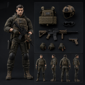 Figuras de Acción Militares de Resina de Vinilo PVC en 3D de Diseño Personalizado de 12 Pulgadas para Colección - Product Image 1