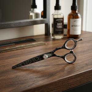 Black colour scissor with heart lazer marking - Product Image 2
