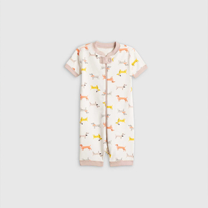 Pijama de una Pieza de Algodón 100% Orgánico para Bebé, Mameluco de Manga Corta, Ropa de Dormir Personalizada para Bebé Recién Nacido - Product Image 5