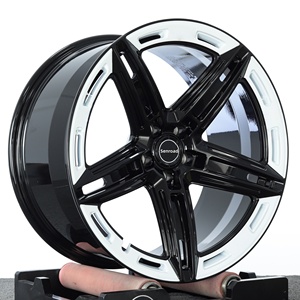 Jantes en alliage noir et blanc à 5 branches, 18, 19, 20, 21, 22 pouces, 5x112, 5x120, 5x114.3, pour Benz, BMW, Audi, Porsche, Range Rover Sport - Product Image 2