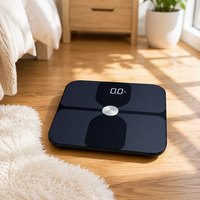 Balance intelligente fiable avec Bluetooth, pèse-personne numérique pour salle de bain, suivi des données de poids corporel, design moderne, prise en charge du pesage