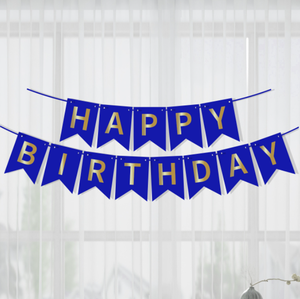 Bannière en queue de poisson à motifs de fleurs imprimé <span class=keywords><strong>drapeau</strong></span> en papier joyeux anniversaire pour décorations de fête lettre forme célébrations de l'Aïd Mubarak - Product Image 1