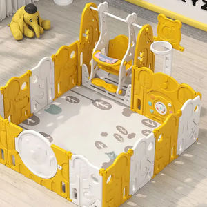 Corralito de plástico para niños, <span class=keywords><strong>cuna</strong></span> plegable para bebé, juego de bebé, tendencia, corralito plegable, 14 paneles, Centro de Actividades, valla foblable de gran tamaño - Product Image 3