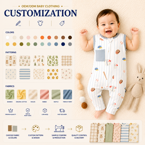 Combinaison bébé YKK à fermeture éclair bidirectionnelle avec poignets mitaines repliables en coton spandex doux – Prix abordable - Product Image 4