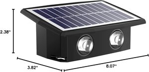 Lampe Murale Solaire LED Extérieure Étanche E27 en Gros pour Jardin, Cour, Villa – Luminaire Décoratif Ambiance en Acier Inoxydable - Product Image 2