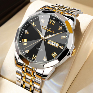 Trendy quartz <b>watch</b> for men with skeletonized case back business-style waterproof luminous and fashionable. - Product Image 6