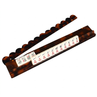 Règle de Mahjong ZUJU de luxe en acrylique et nylon transparent, 20,0 pouces, texture vague de tortue, durable, imperméable, pliable et portable