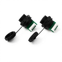 Prise Ethernet RJ45 Circulaire Mâle IP67 Étanche CAT6 8P8C à Montage sur Panneau avec Capuchon Anti-Poussière pour Montage sur PCB