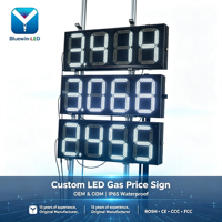 Fabricante Original Chino OEM y ODM, Letrero LED de Precio para Gasolinera, Letrero LED Digital de Precio de 10 Pulgadas 888.8, Letrero LED Rojo de Precio