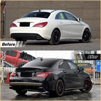 Kit de Conversión de Parachoques Delantero y Trasero Estilo 45 con Rejilla y Difusor para Mercedes-Benz Clase C W117 2011-2018