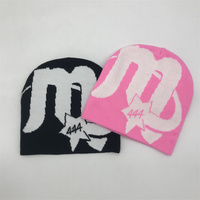 Custom Logo Unisex Acryl Gebreide Muts Muts Winter Warmer Sport Ski Cap Skull Jacquard Beanie