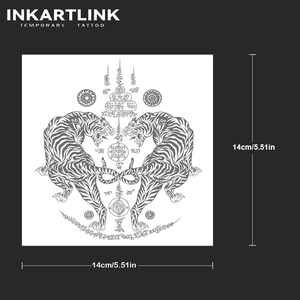 Autocollant de tatouage INKARTLINK pour le corps, autocollant de tatouage en papier, tigre thaïlandais, imperméable, écologique, longue durée, 15 jours, en vrac - Product Image 4