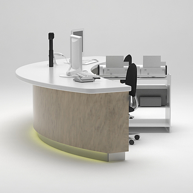 Service Information Counter & Nurse Station Custom Medical Workstation with Storage for Healthcare Centers & Pediatric Clinic