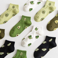 Calcetines cortos de aguacate para mujer Calcetines de boca baja de Marvel Calcetines de tubo corto de primavera y otoño para mujer