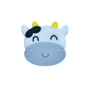 Meilleure vente de qualité alimentaire mignon forme d'animal dentition bijoux à bricoler soi-même accessoires perles focales Silicone perles de vache en Silicone en vrac - Product Image 3