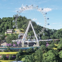 Grande Roue Majestueuse de 50 m à 20 Cabines – Attraction Géante pour Parc d'Attractions Extérieur, Fête Foraine, Station Balnéaire et Activité d'Observation