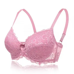 Ropa interior de las mujeres de la fábrica de sujetador Venta caliente Sujetador de encaje BCDE taza transpirable sujetador caliente imagen de Brassier