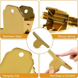 Clipes Bulldog Dourados de 145mm, Clipes para Selar Sacos de Alimentos, para Quadro de Desenho, Cozinha, Escritório - Product Image 2