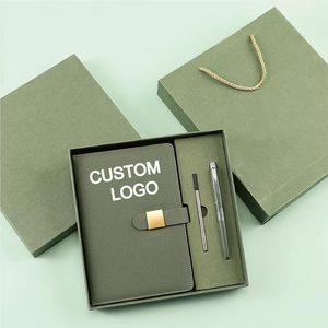 Juego de Caja de Regalo de PU con Hebilla Simple que Cambia de Color, Modelo MG-132, 100 Hojas, <span class=keywords><strong>Diseño</strong></span> Gratuito Disponible, Cuaderno de Negocios A5 para Estudios y Reuniones - Product Image 1