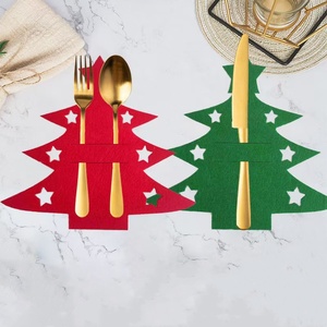 Albero di natale posate Stand forchetta e cucchiaio borsa decorazione della tavola di natale porta posate di natale decorazione di natale - Product Image 2