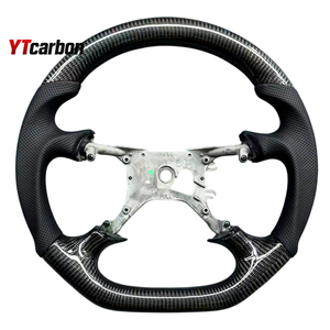 Volant de direction en fibre de carbone véritable personnalisé de style course pour Ford F150 SVT <span class=keywords><strong>Lightning</strong></span> 97-03, pièces automobiles, accessoires intérieurs de voiture, YTcarbon - Product Image 2