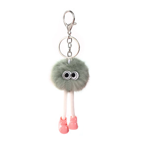 Porte-clés de voiture en peluche, petit pendentif boule de charbon, motif elfe de dessin animé mignon aux longues <span class=keywords><strong>jambes</strong></span>, en polyester, nouveauté 2024, ornement de sac, vente en gros - Product Image 5