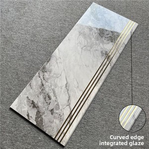 Piastrelle per Gradini Placcate in Oro per Villa, Gradini da 1,2 Metri <span class=keywords><strong>e</strong></span> Piastrelle per Scale in Marmo Resistenti all'Usura, Bordi Arcuati Monoblocco Smaltati - Product Image 4