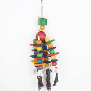 Hoge Kwaliteit Kleur Natuurlijke Houten Huisdier Grote Vogel Kauw Kooi Speelgoed Vogel Kauwen Speelgoed Voor Grote Papegaai - Product Image 3