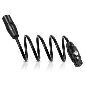 Câble de haut-parleur XLR Standard à 3 broches, Durable, Flexible, antibruit, 6 <span class=keywords><strong>pieds</strong></span>, noir, XLR mâle à femelle, câble de Microphone équilibré - Product Image 2