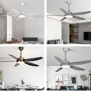 Ventilateur de plafond LED moderne et minimaliste à 5 pales en ABS avec éclairage F5711-46, pour la maison et le bureau, à haut débit d'air - Product Image 6