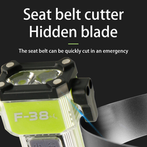 Linterna Martillo 6 en 1 Nueva de 2025, Luz Fuerte, Explosión de Luz Roja y Azul, Advertencia de Emergencia, Escape con Alarma, Linterna de Trabajo - Product Image 5