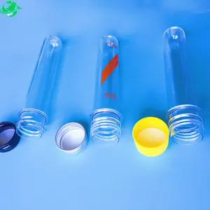 أنبوب برغي بلاستيكي CR أنبوب اختبار بلاستيكي مع غطاء ألومنيوم معدني لولبي آمن للطعام