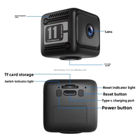 Mini caméra WiFi HD 1080p 2MP avec vision nocturne et détection de mouvement, idéale pour la sécurité domestique et la surveillance familiale en extérieur, grand angle, petite taille