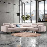 Luxuriöses Ecksofa aus Echtleder mit Elektrischer Relaxfunktion, Verstellbar, Multifunktional und L-förmig für das Heimkino