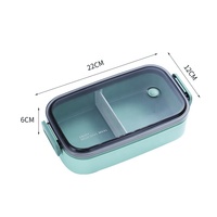 Boîte à bento en plastique anti-fuite avec compartiments amovibles, compatible lave-vaisselle, pour bébés et adultes, couvercle en plastique