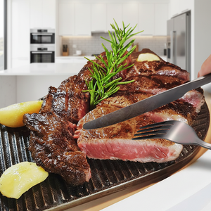 फैक्टरी थोक लक्जरी सोना/काला/गुलाब सोना/इंद्रधनुष प्लेटेड 24 पीसी फ्लैटवेयर स्टेनलेस स्टील कटलरी - Product Image 4