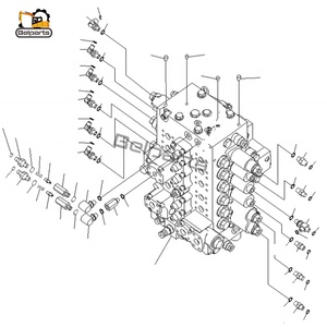 ชุดควบคุมไฮดรอลิกหลักสำหรับรถขุด PC200-8 PC200LC-8 รุ่น 723-46-23103 - Product Image 6