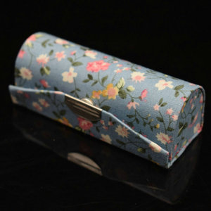 <b>Floral</b> Patterned Lipstick Case Fabric Storage <b>Box</b> With Mirror For Makeup Organizers 8.5cm Length Beijing Origin - Product Image 4