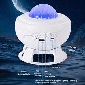 Aurora Borealis Ster Projectie <span class=keywords><strong>Lamp</strong></span> Voor Bluetooth Audio Led Nacht Afstandsbediening Batterij Hemel Maan Voor Studio Sfeer Cadeau - Product Image 2