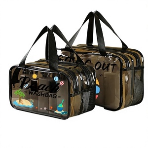 Organizer Cosmetico di Alta Gamma Resistente all'Acqua, Grande Capacità, Separazione Asciutto/Bagnato, Portatile da Viaggio, Design Carino a Cartone Animato - Product Image 1