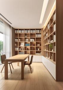Escritorio de Pared con Librero Delgado y Divisores Ocultos para Papelería, Ideal para Espacios Pequeños, Estudios Individuales o Esquinas de Trabajo Compactas - Product Image 3