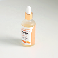 Sérum de soin de la peau pour le visage Essence de curcuma éclaircissant à la vitamine C Taches brunes Sérum végétalien pour le visage Soins de la peau bio de marque privée