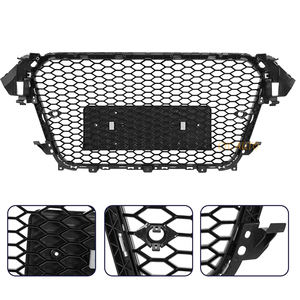 아우디 A4 <span class=keywords><strong>S4</strong></span> 8K 2013 2014 2015용 자동차 센터 그릴 하단 프레임 메쉬 그릴 B85 B8.5 RS4 스타일 ABS 프론트 범퍼 그릴 - Product Image 6