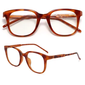 2023 classical square TR90 blue light blocking glasses stylish transparent eyewear for men women optical frame
