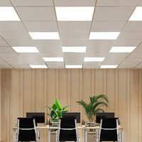 Panneau LED carré plat moderne au plafond Luminaires pour hôpitaux de bureau de supermarché Rétro-éclairage encastré en surface IP44