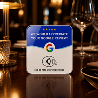 Carte de table NFC intelligente personnalisée pour avis Google, pour restaurant de steak, plaque de retour d'expérience sans contact, adhésive