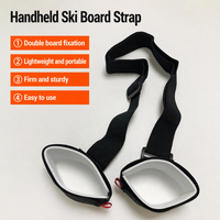 Sangle de snowboard écologique transfrontalière portable pour fixation de deux planches, avec bande adhésive double face auto-agrippante pour épaule